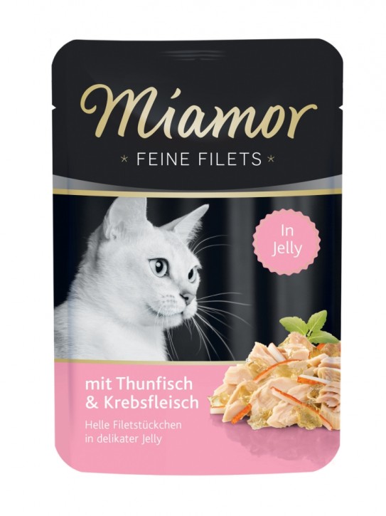 Miamor Feine Filets mit Thunfisch und Krebsfleisch in Jelly 24 x 100 g
