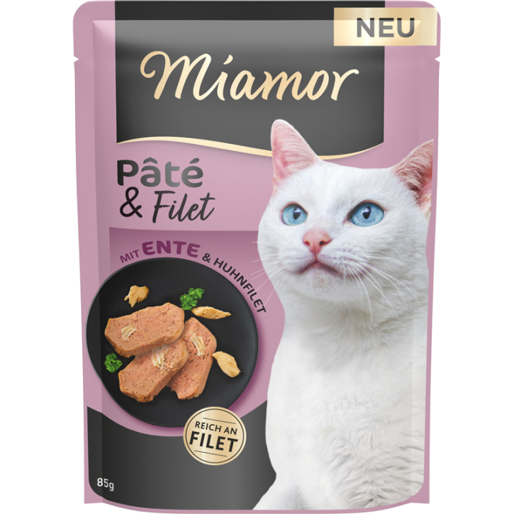 Miamor Pate und Filet mit Ente & Huhnfilet 10 x 85 g
