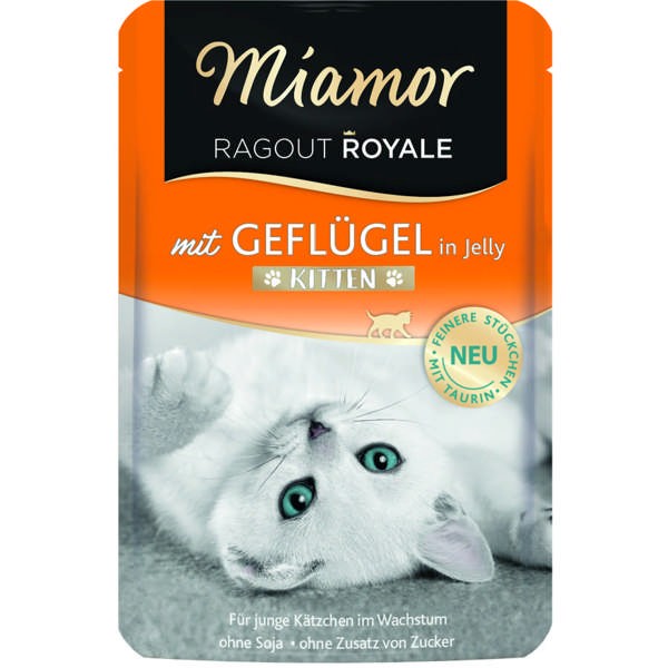Miamor Ragout Royale Kitten Geflügel in Jelly 22 x 100 g