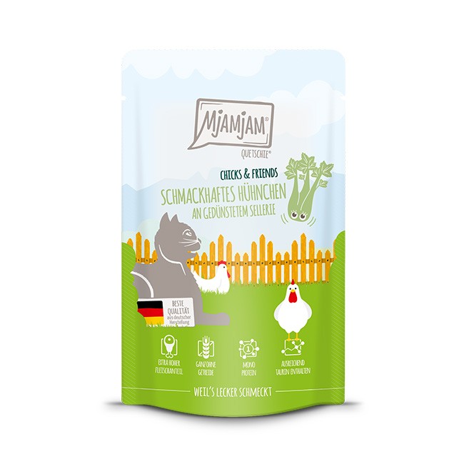 MjAMjAM Cat Chicks & Friends Huhn & Sellerie 12 x 125 g