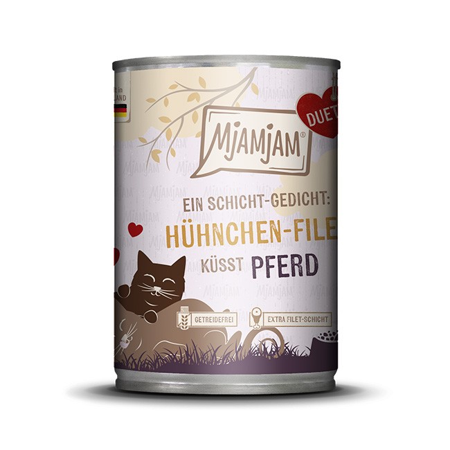 MjAMjAM Cat Duett Huhn-Filet & Pferd 190 g oder 390 g