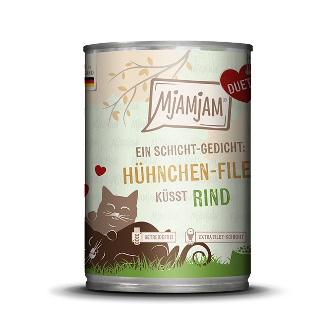 MjAMjAM Cat Duett Huhn-Filet & Rind 190 g oder 390 g