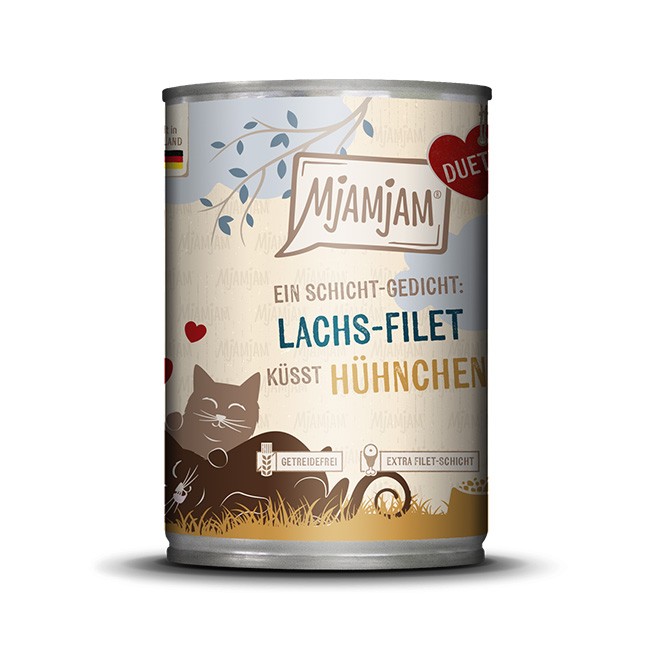 MjAMjAM Cat Duett Lachs-Filet & Huhn 190 g oder 390 g