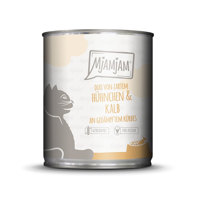 MjAMjAM Cat Duo Huhn & Kalb 200 g, 400 g oder 800 g