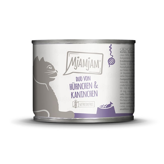 MjAMjAM Cat Duo Huhn & Kaninchen 12 x 200 g