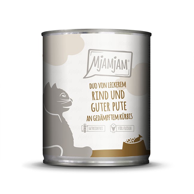 MjAMjAM Cat Duo Rind & Pute 200 g, 400 g oder 800 g