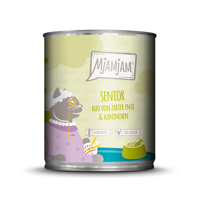 MjAMjAM Cat Duo Senior Ente & Kaninchen 200 g, 400 g oder 800 g