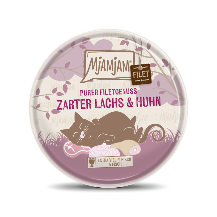 MjAMjAM Cat Purer Filetgenuss Lachs & Huhn 16 x 80 g