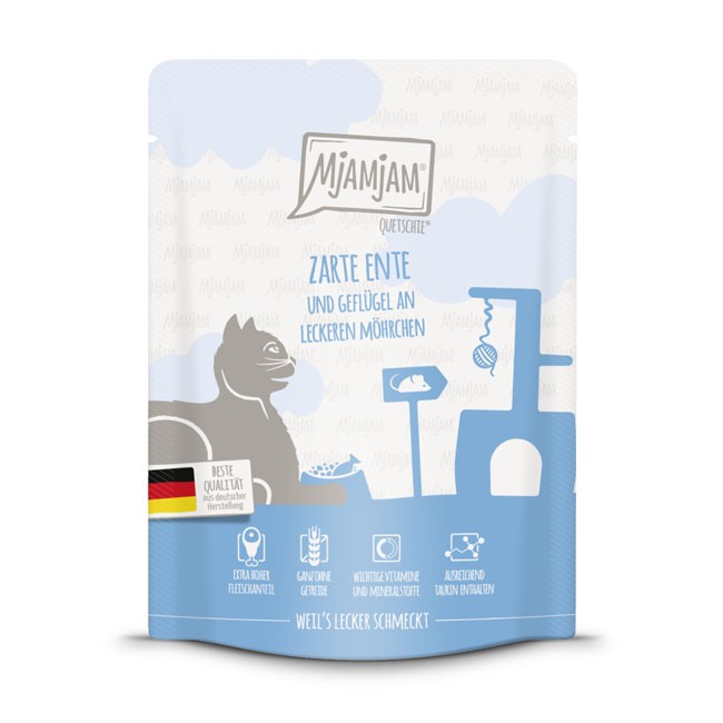 MjAMjAM Cat Quetschie Ente & Geflügel 125 g oder 300 g