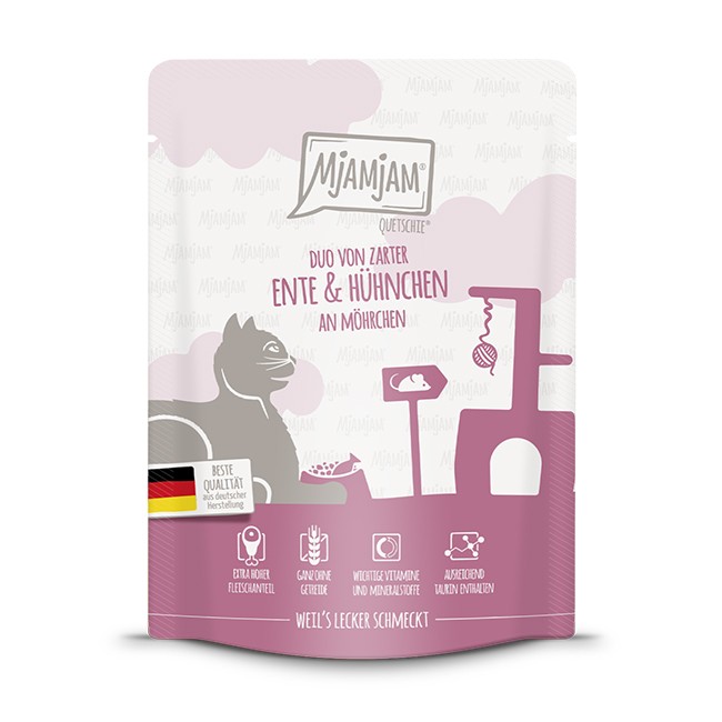 MjAMjAM Cat Quetschie Ente & Huhn 125 g oder 300 g