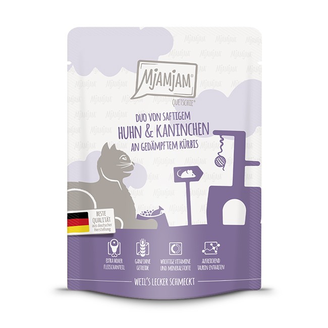 MjAMjAM Cat Quetschie Huhn & Kaninchen 125 g oder 300 g