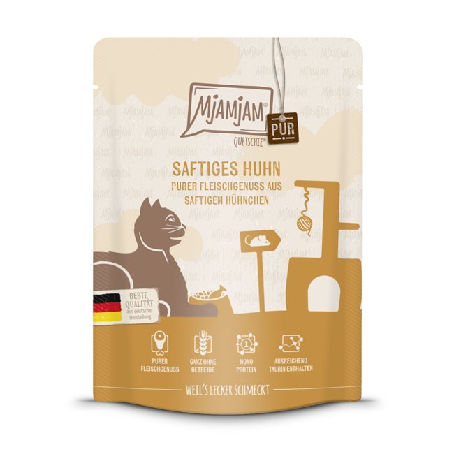 MjAMjAM Cat Quetschie Huhn pur 125 g oder 300 g