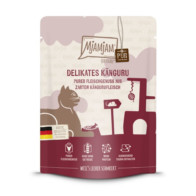 MjAMjAM Cat Quetschie Känguru pur 125 g oder 300 g