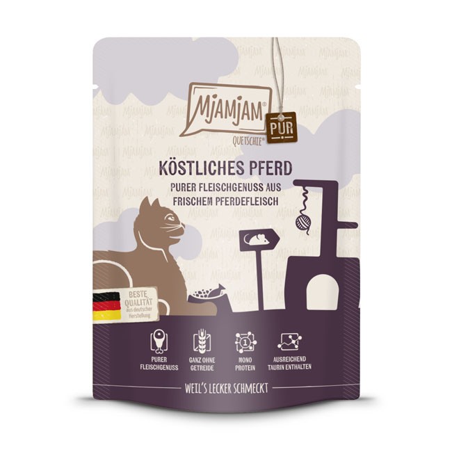 MjAMjAM Cat Quetschie Pferd pur 125 g oder 300 g