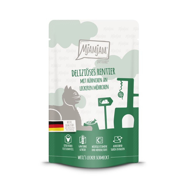 MjAMjAM Cat Quetschie Rentier & Huhn 125 g oder 300 g