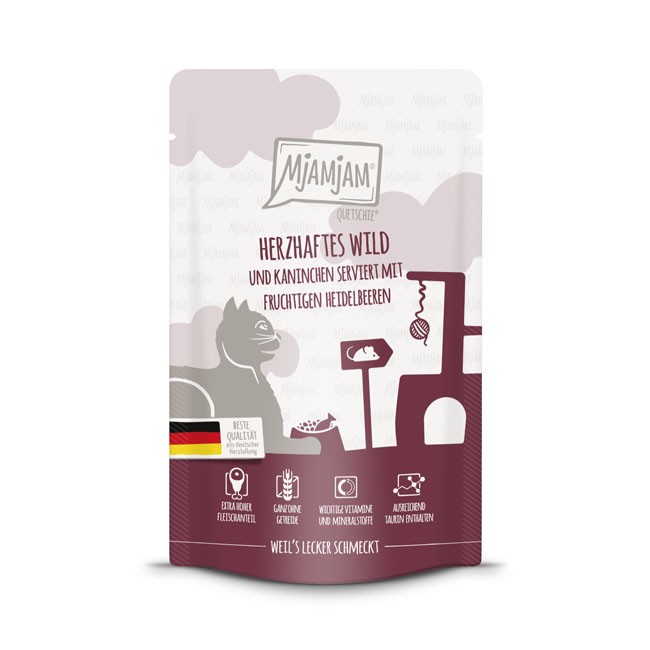 MjAMjAM Cat Quetschie Wild & Kaninchen 12 x 125 g