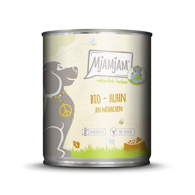 MjAMjAM Dog BIO Huhn & Möhrchen 200 g, 400 g oder 800 g