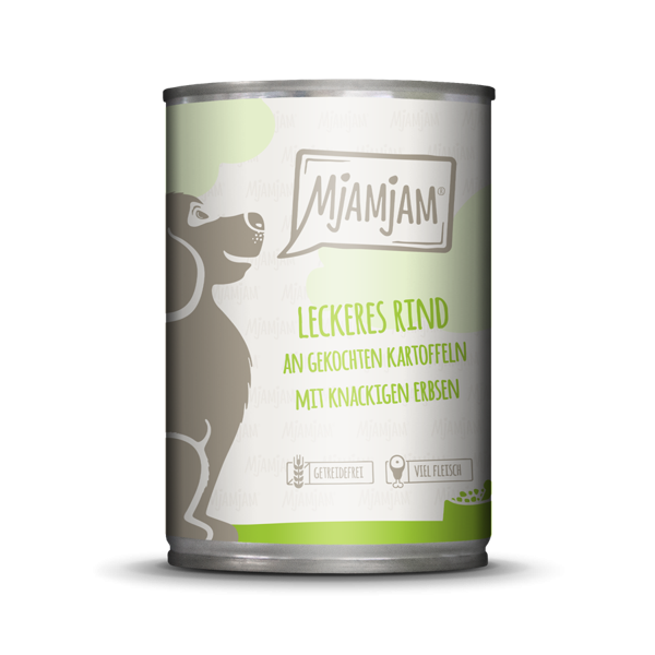 MjAMjAM Dog mit Rind, Kartoffeln und Erbsen 12 x 400 g