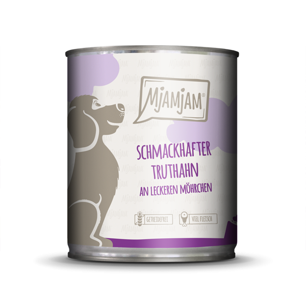 MjAMjAM Dog mit Truthahn und Möhrchen 200 g, 400 g oder 800 g