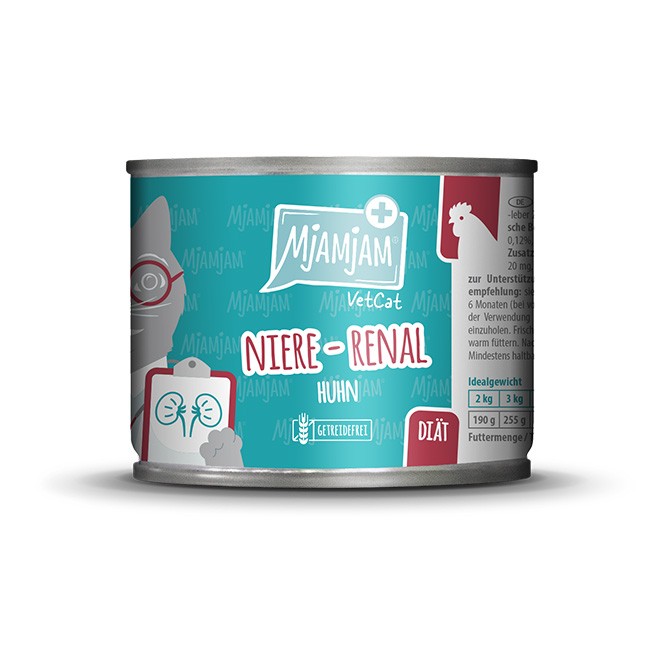 MjAMjAM VetCat Niere Renal Huhn 12 x 200 g