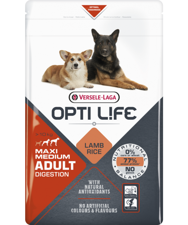 Opti Life Adult Digestion Medium & Maxi 12,5 kg