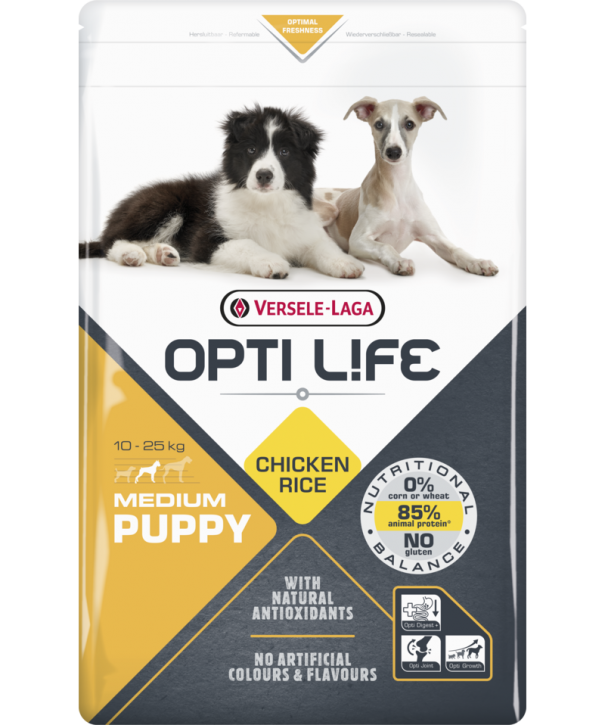 Opti Life Puppy Medium 2,5 kg oder 12,5 kg (SPARTIPP: unsere Staffelpreise)