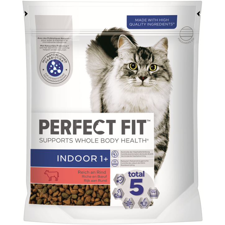 Perfect Fit Cat Indoor Adult 1+ Rind 6 x 750 g