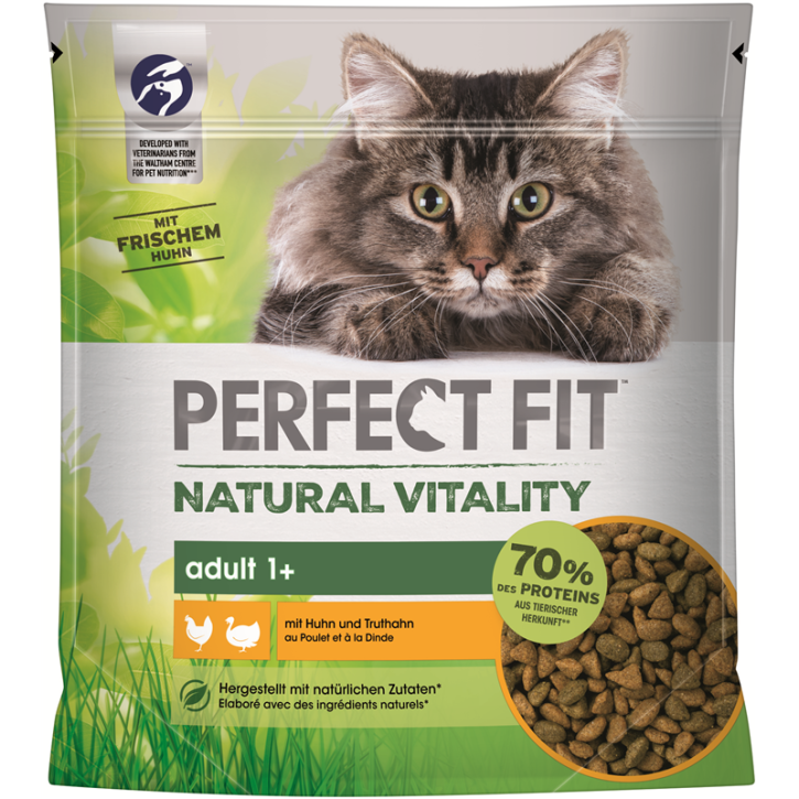 Perfect Fit Cat Natural Vitality Adult 1+ Huhn & Truthahn 6 x 650 g