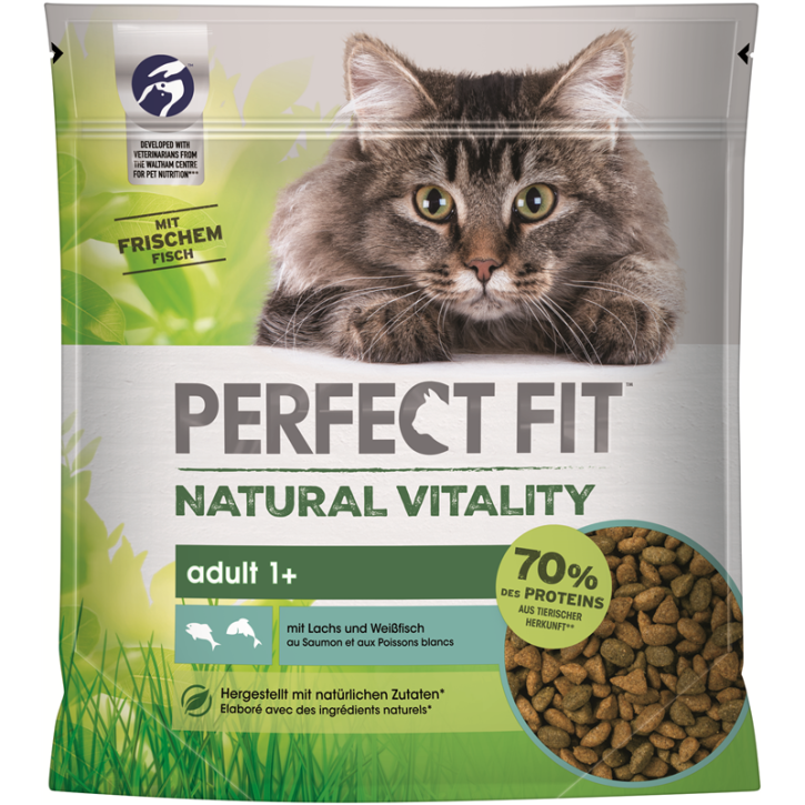 Perfect Fit Cat Natural Vitality Adult 1+ Lachs & Weißfisch 6 x 650 g