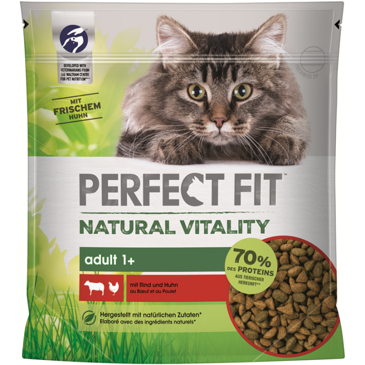 Perfect Fit Cat Natural Vitality Adult 1+ Rind & Huhn 6 x 650 g