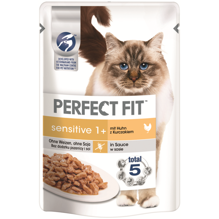 Perfect Fit Cat Sensitive Adult 1+ Huhn in Sauce 12 x 85 g