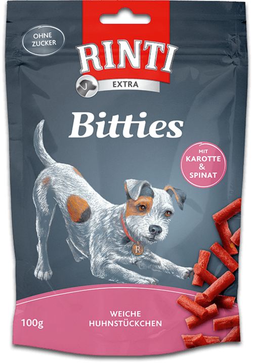 Rinti Bitties Huhn mit Karotten & Spinat 12 x 100 g