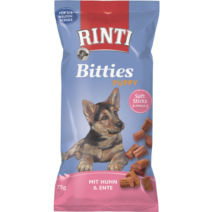 Rinti Bitties Puppy mit Huhn & Ente 16 x 75 g