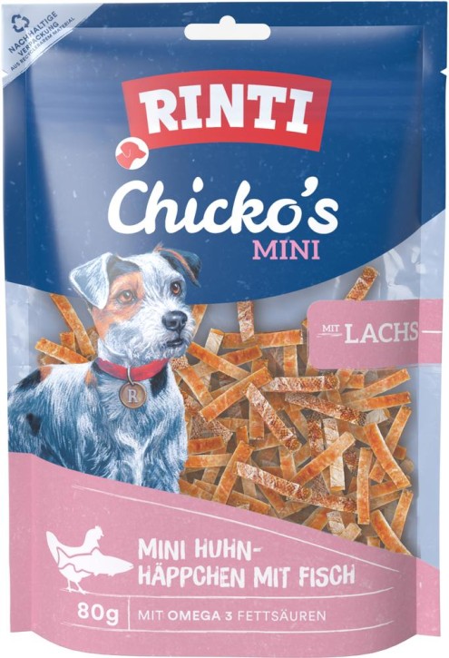 Rinti Chicko Mini Häppchen mit Lachs 12 x 80 g