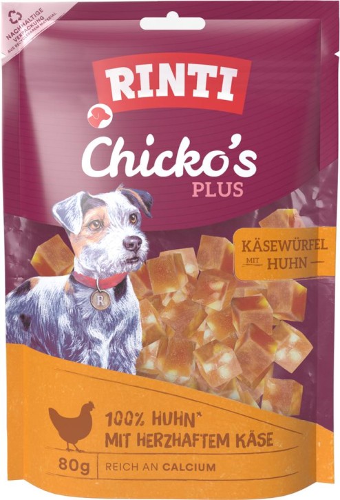 Rinti Chicko Plus Käsewürfel mit Huhn 80 g oder 225 g