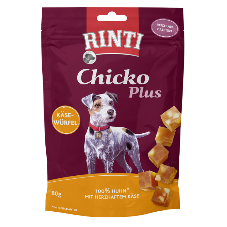 Rinti Chicko Plus Käsewürfel mit Huhn 12 x 80 g