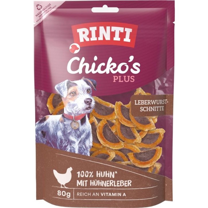 Rinti Chicko Plus Leberwurstschnitte 12 x 80 g