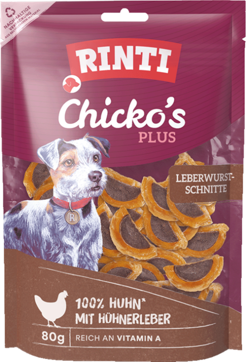 Rinti Chicko Plus Leberwurstschnitte 12 x 80 g
