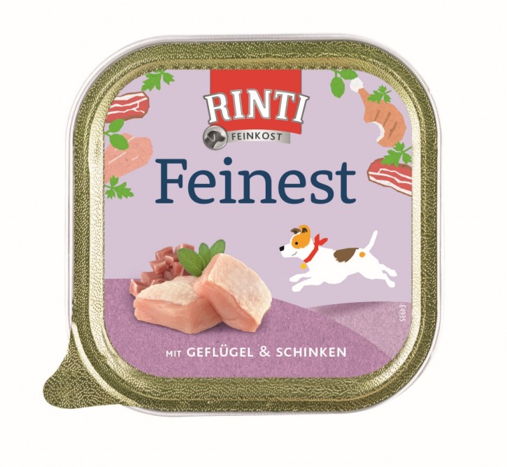 Rinti Feinest Adult mit Geflügel und Schinken 22 x 150 g