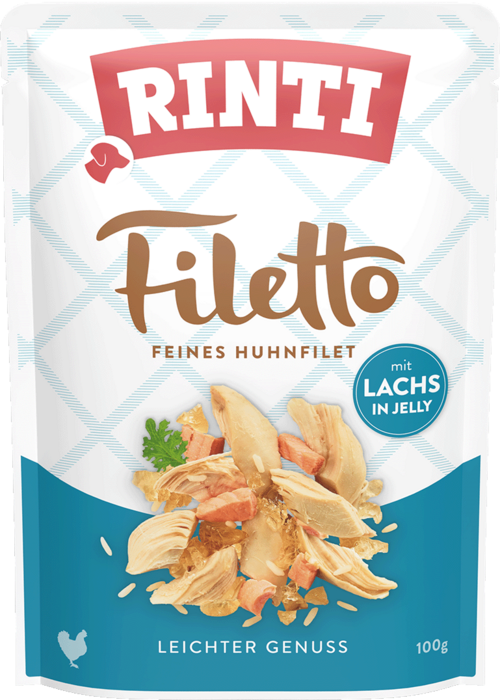 Rinti Filetto Huhnfilet & Lachs in Jelly 24 x 100 g