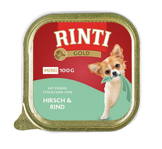 Rinti Gold Mini mit Hirsch und Rind 16 x 100 g