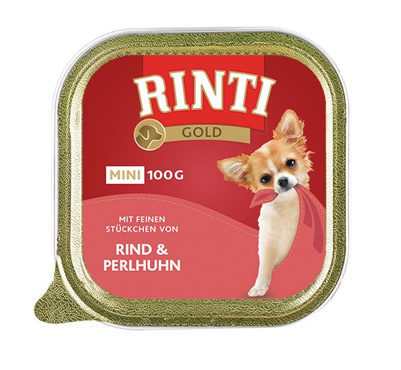 Rinti Gold Mini mit Rind und Perlhuhn 16 x 100 g