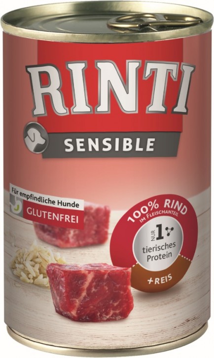 Rinti Sensible mit Rind und Reis 12 x 400 g