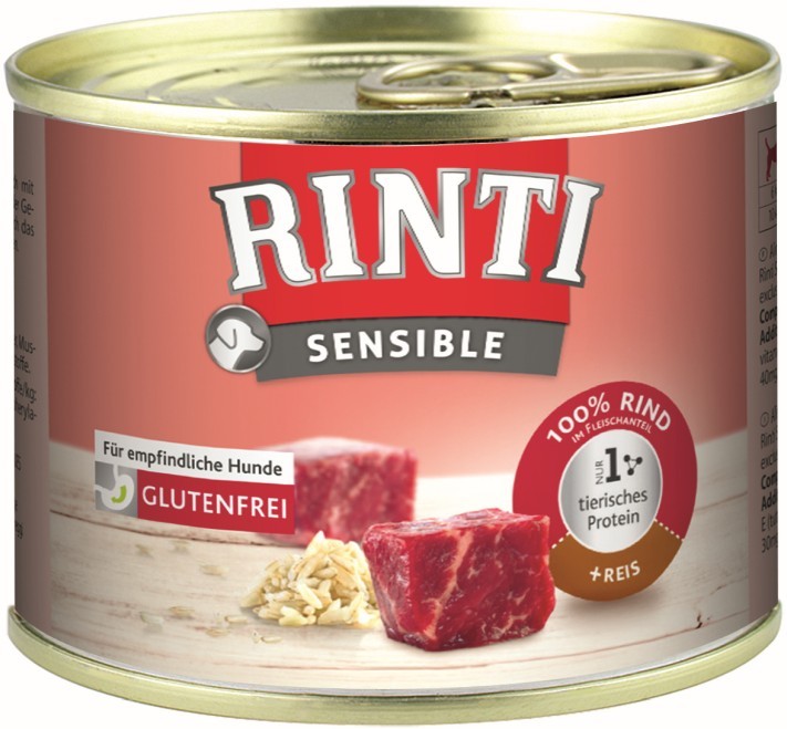 Rinti Sensible mit Rind und Reis 12 x 185 g