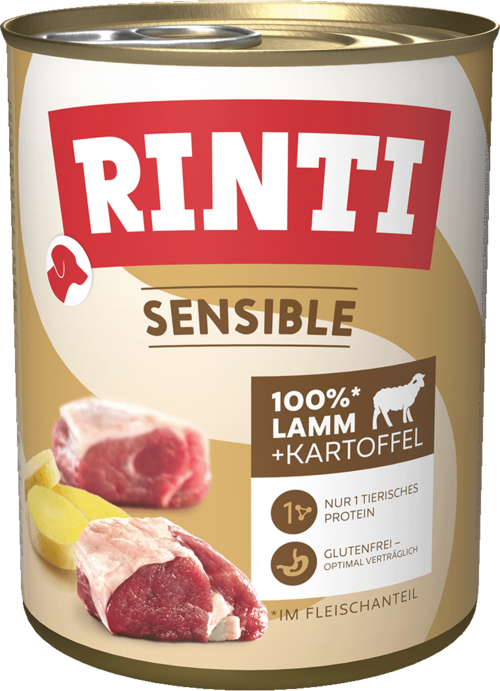 Rinti Sensible mit Lamm & Kartoffel 12 x 800 g