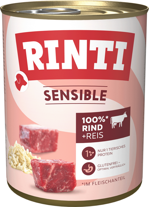 Rinti Sensible mit Rind & Reis 12 x 800 g