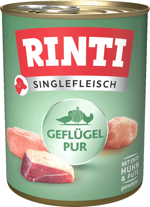 Rinti Singlefleisch Geflügel Pur 6 x 800 g