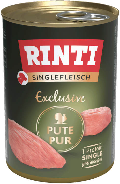 Rinti Singlefleisch Pute Pur 12 x 400 g