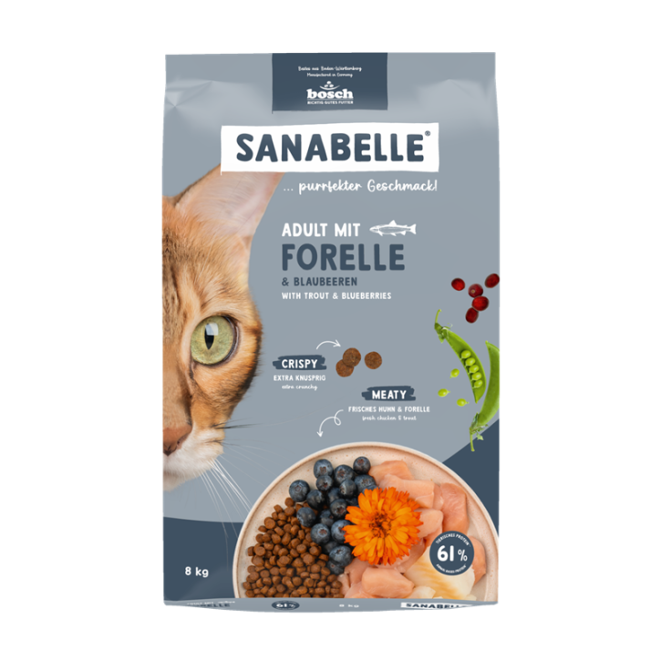Sanabelle Life Adult Forelle & Blaubeeren 2 kg oder 8 kg (SPARTIPP: unsere Staffelpreise)