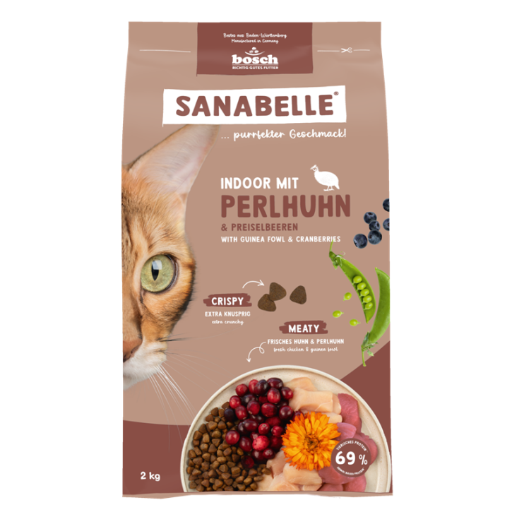 Sanabelle Life Indoor mit Perlhuhn & Preiselbeeren 2 kg